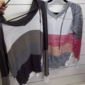 Hooded knit sweater bundle